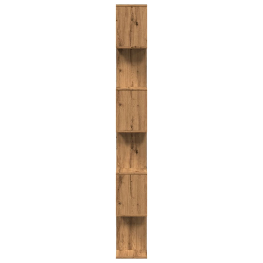 Kamerscherm / boekenkast 6-laags 70x24x193 cm hout artisanaal