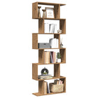 Boekenkast kamerscherm 70x24x193 cm bewerkt hout eiken