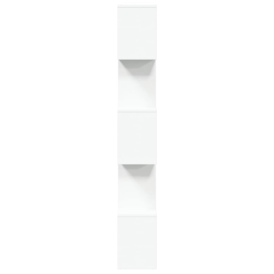 Kamerscherm / boekenkast 5-laags 70x24x161 cm bewerkt hout wit