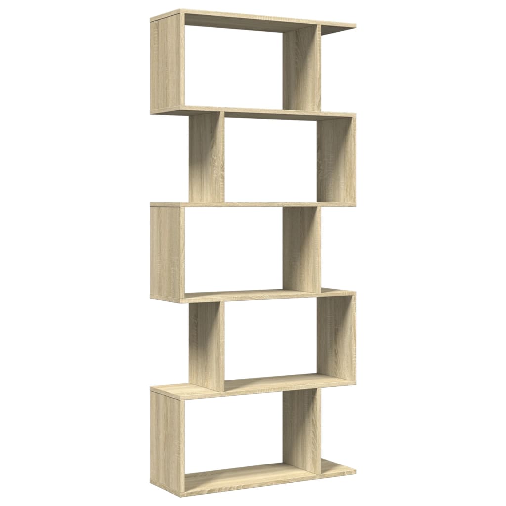 Kamerscherm / boekenkast 5-laags 70x24x161 cm hout sonoma eiken