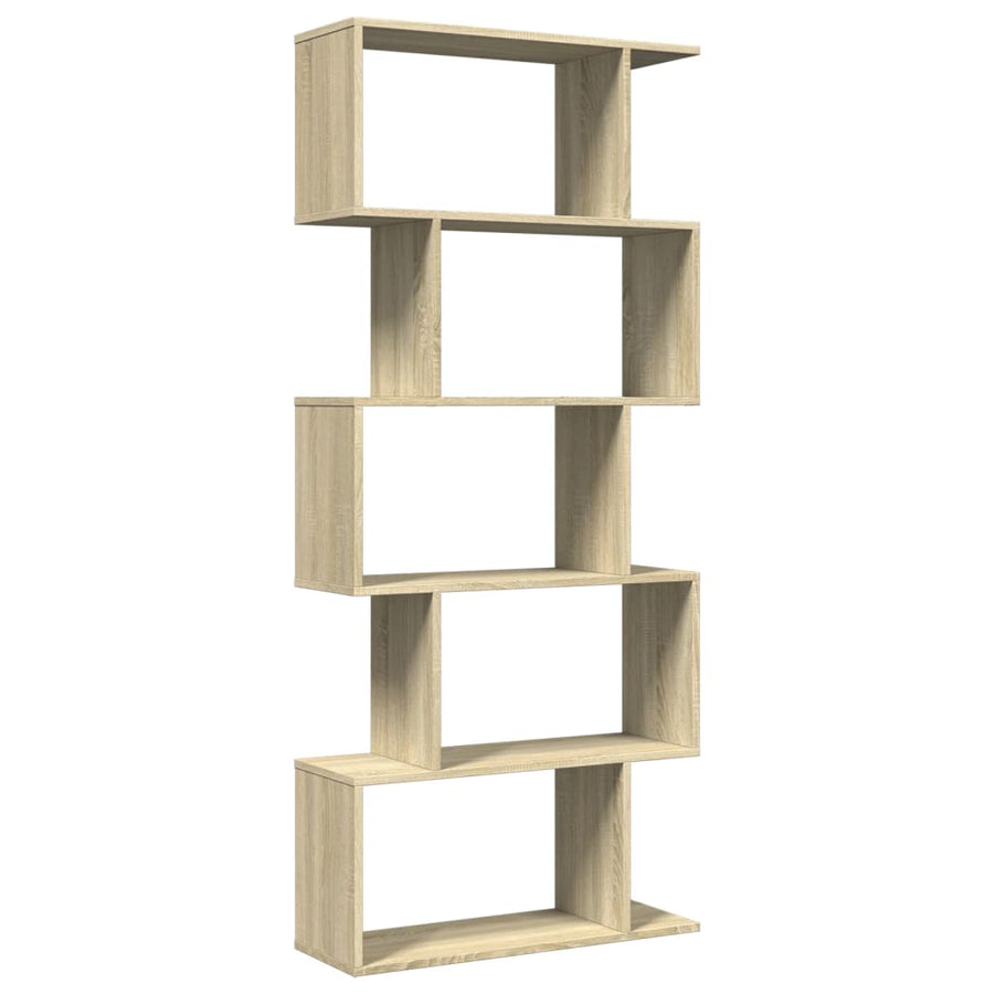 Kamerscherm / boekenkast 5-laags 70x24x161 cm hout sonoma eiken