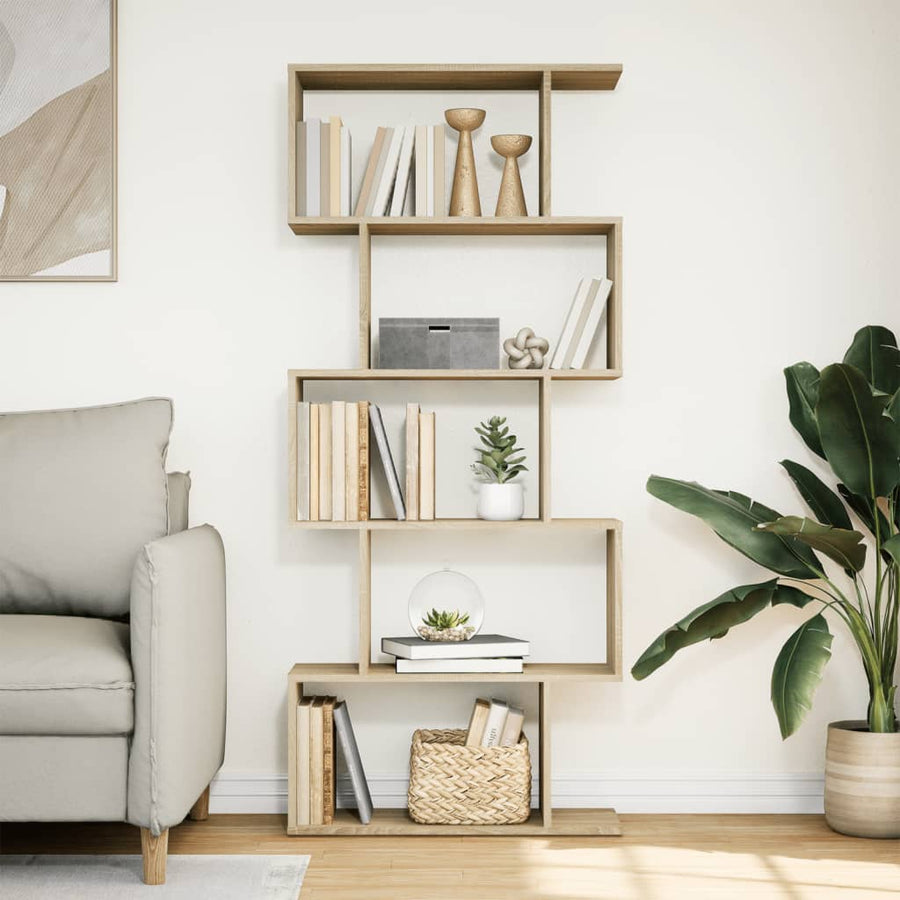 Kamerscherm / boekenkast 5-laags 70x24x161 cm hout sonoma eiken