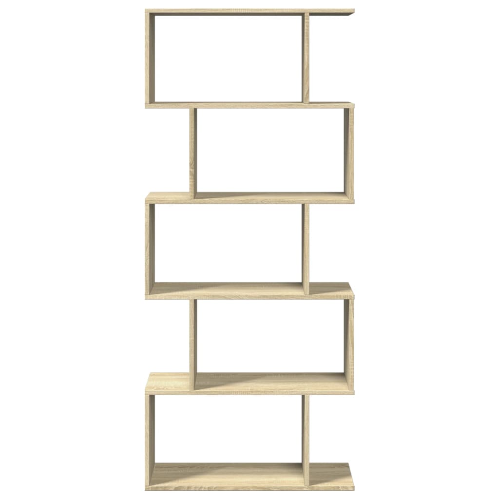Kamerscherm / boekenkast 5-laags 70x24x161 cm hout sonoma eiken