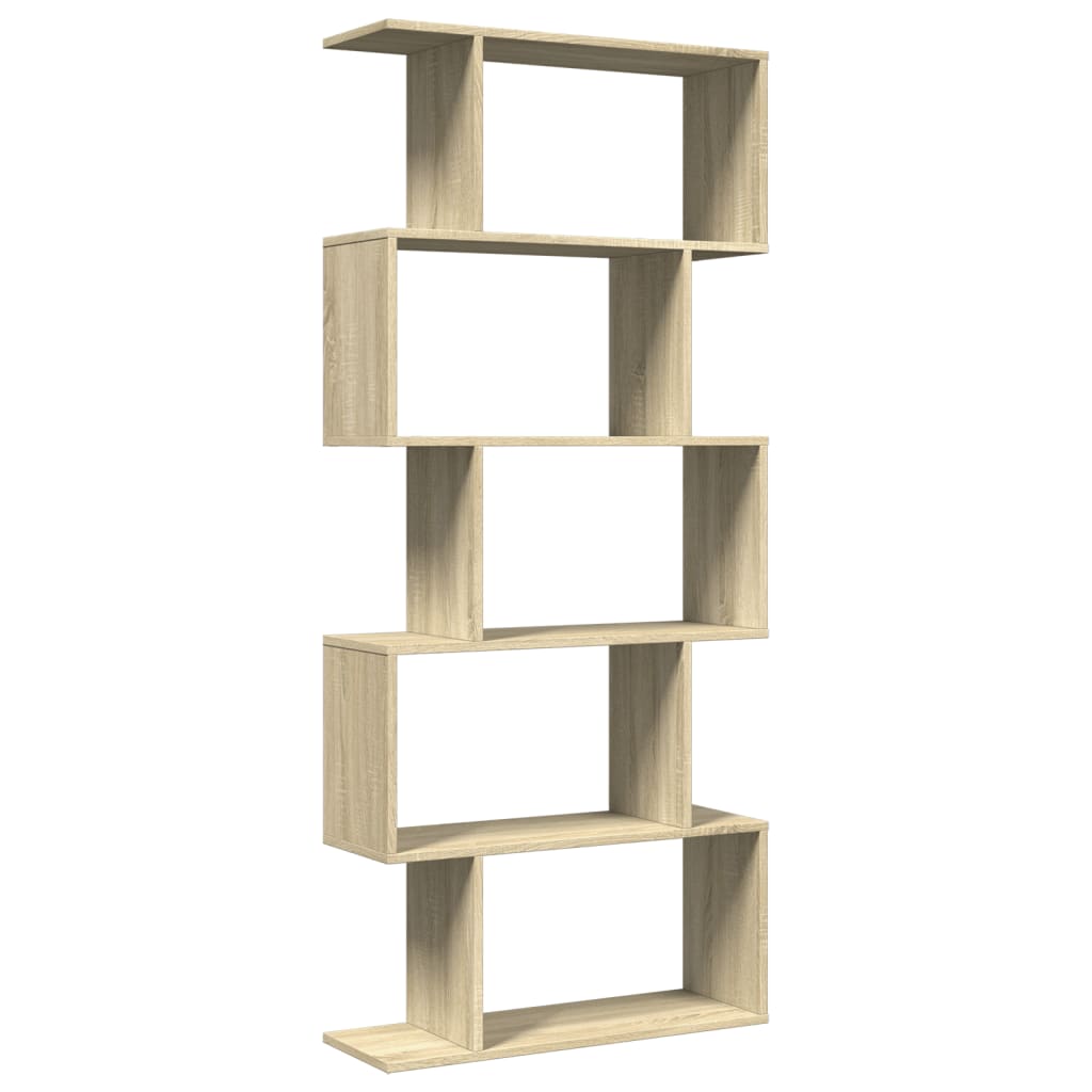 Kamerscherm / boekenkast 5-laags 70x24x161 cm hout sonoma eiken