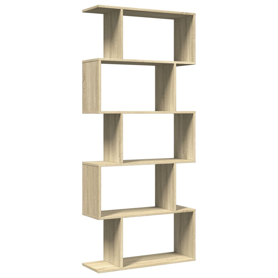 Kamerscherm / boekenkast 5-laags 70x24x161 cm hout sonoma eiken