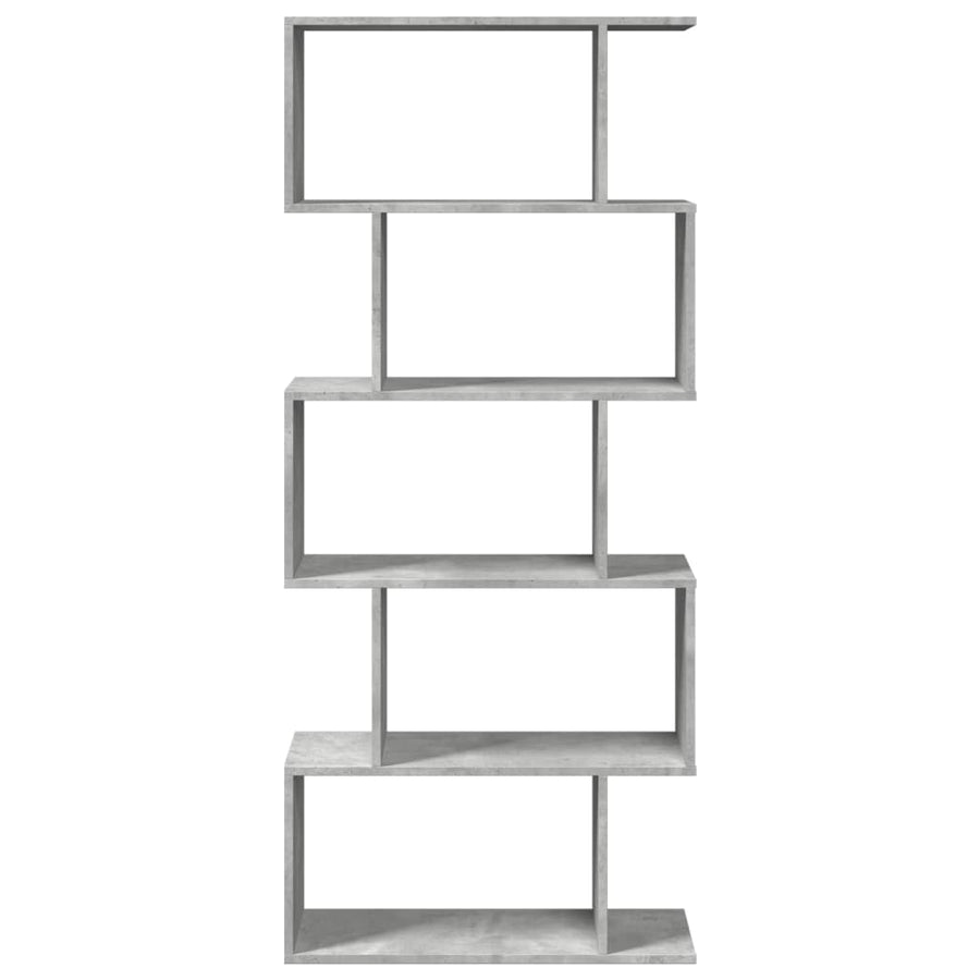 Kamerscherm / boekenkast 5-laags 70x24x161 cm hout betongrijs
