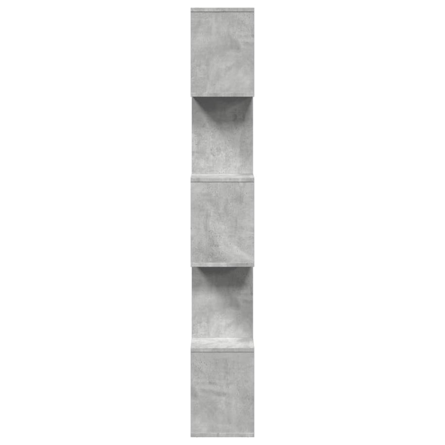 Kamerscherm / boekenkast 5-laags 70x24x161 cm hout betongrijs