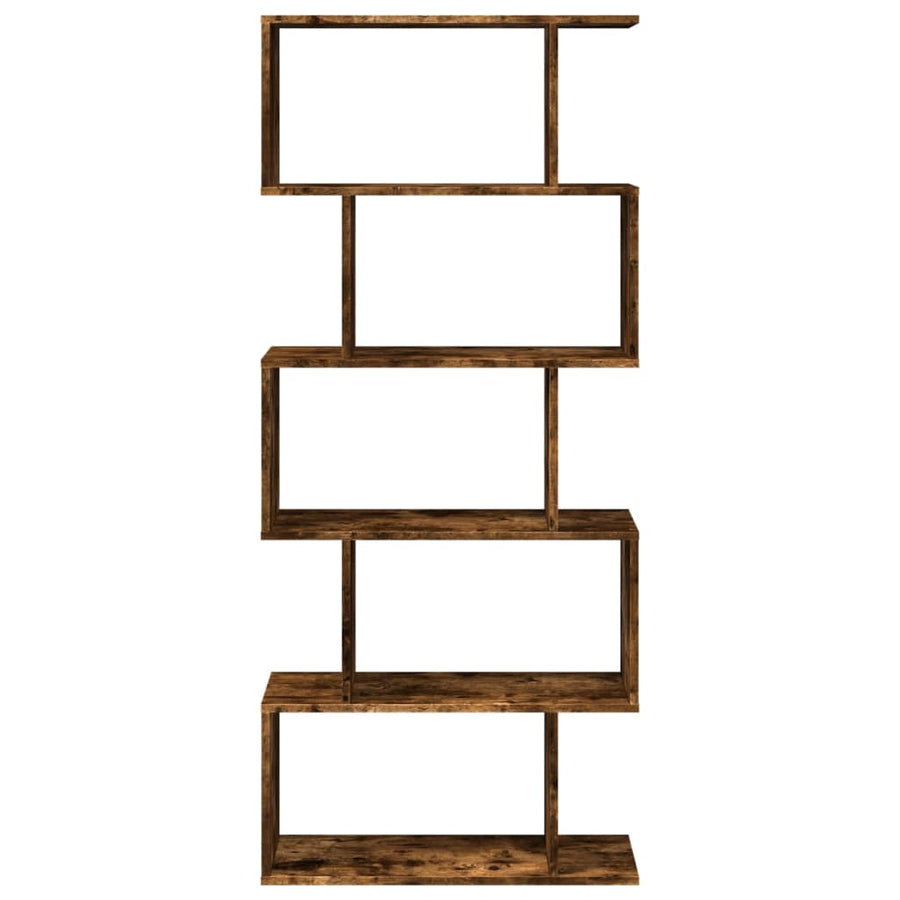 Kamerscherm / boekenkast 5-laags 70x24x161 cm hout gerookt eik