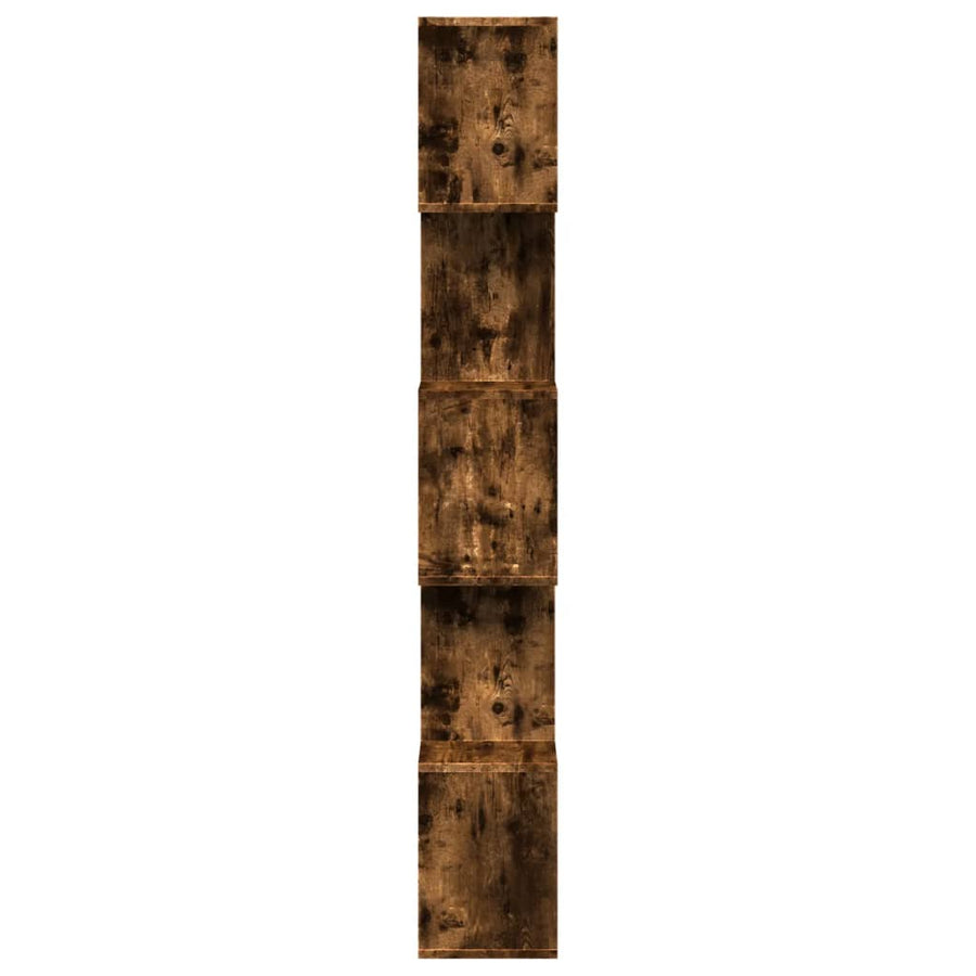 Kamerscherm / boekenkast 5-laags 70x24x161 cm hout gerookt eik