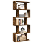 Room divider / bookshelf 5-tier 70x24x161 cm wood smoked oak
