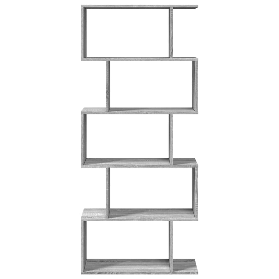 Kamerscherm / boekenkast 5-laags 70x24x161 cm hout grijs sonoma