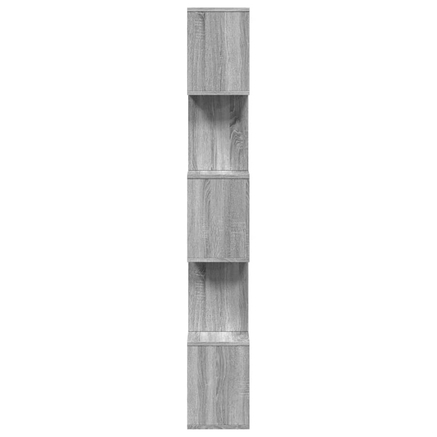 Kamerscherm / boekenkast 5-laags 70x24x161 cm hout grijs sonoma