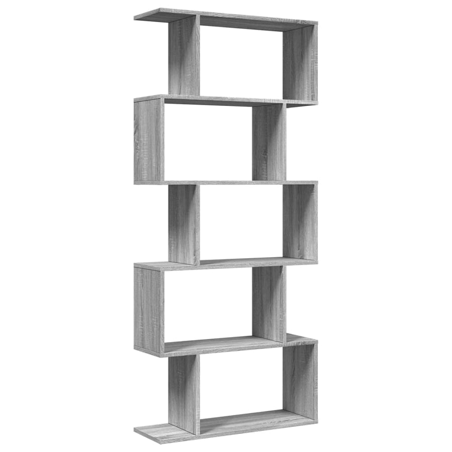 Kamerscherm / boekenkast 5-laags 70x24x161 cm hout grijs sonoma