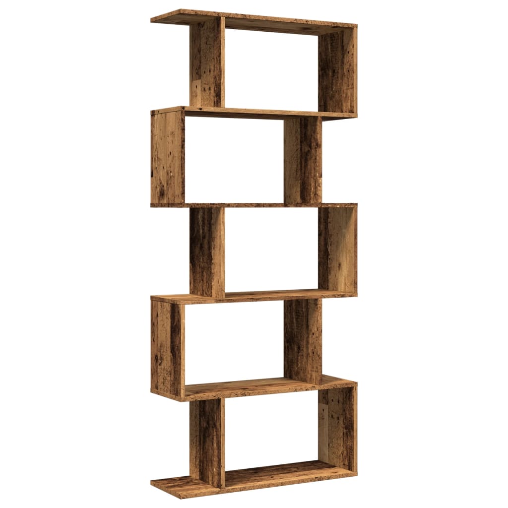Kamerscherm / boekenkast 5-laags 70x24x161 cm hout oud hout