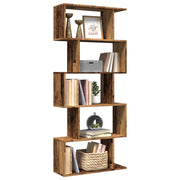 Boekenkast kamerscherm 70x24x161 cm oud hout