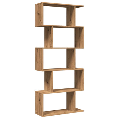 Kamerscherm / Boekenkast 5-Laags 70X24X Hout Artisanaal 161 cm artisanaal eikenkleurig