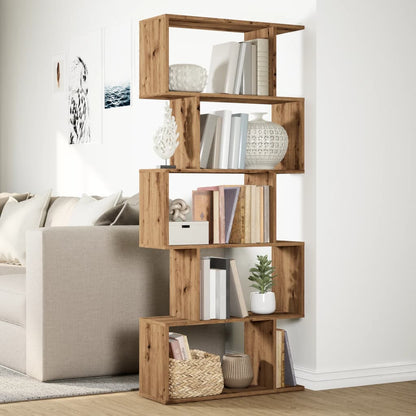 Kamerscherm / Boekenkast 5-Laags 70X24X Hout Artisanaal 161 cm artisanaal eikenkleurig