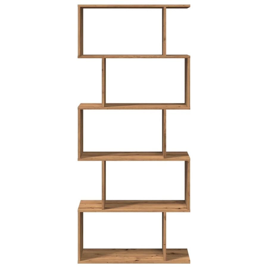 Kamerscherm / Boekenkast 5-Laags 70X24X Hout Artisanaal 161 cm artisanaal eikenkleurig