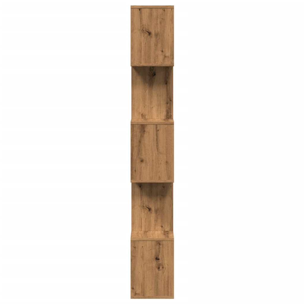 Kamerscherm / Boekenkast 5-Laags 70X24X Hout Artisanaal 161 cm artisanaal eikenkleurig