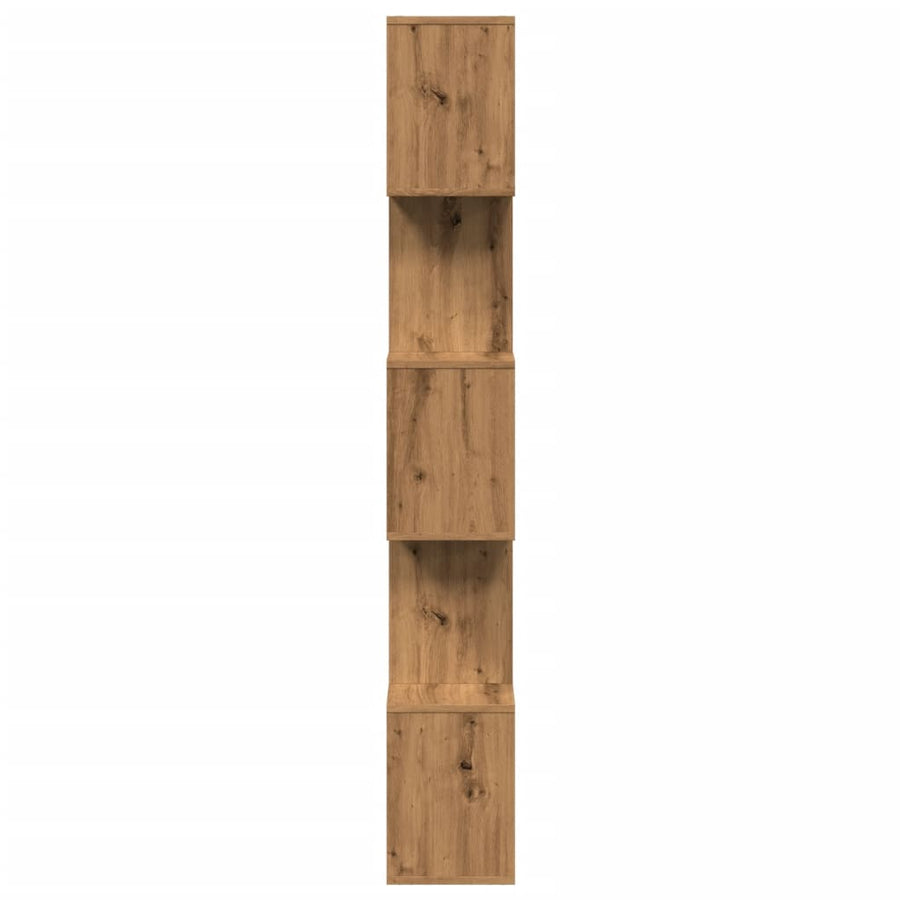 Kamerscherm / Boekenkast 5-Laags 70X24X Hout Artisanaal 161 cm artisanaal eikenkleurig