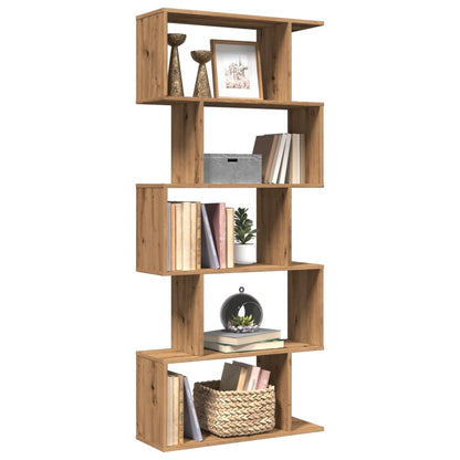 Kamerscherm / Boekenkast 5-Laags 70X24X Hout Artisanaal 161 cm artisanaal eikenkleurig