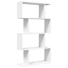 Kamerscherm / boekenkast 4-laags 70x24x129 cm bewerkt hout wit