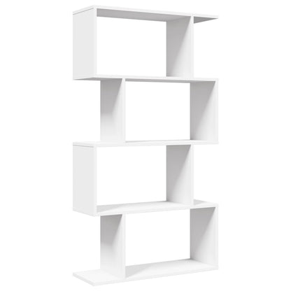 Kamerscherm / boekenkast 4-laags 70x24x129 cm bewerkt hout wit