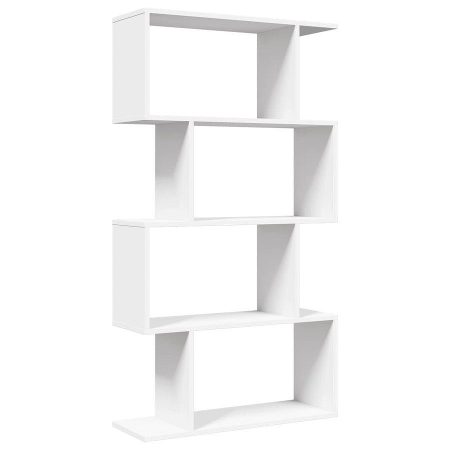 Kamerscherm / boekenkast 4-laags 70x24x129 cm bewerkt hout wit