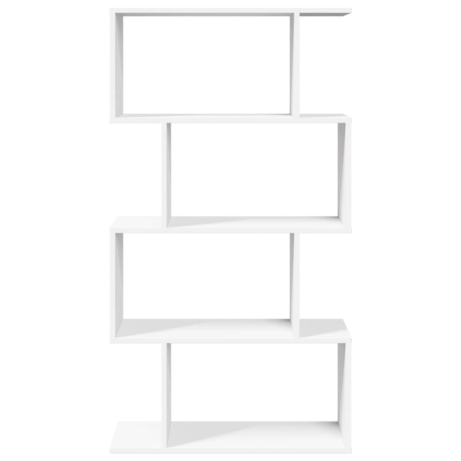 Kamerscherm / boekenkast 4-laags 70x24x129 cm bewerkt hout wit