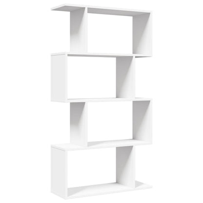 Kamerscherm / boekenkast 4-laags 70x24x129 cm bewerkt hout wit
