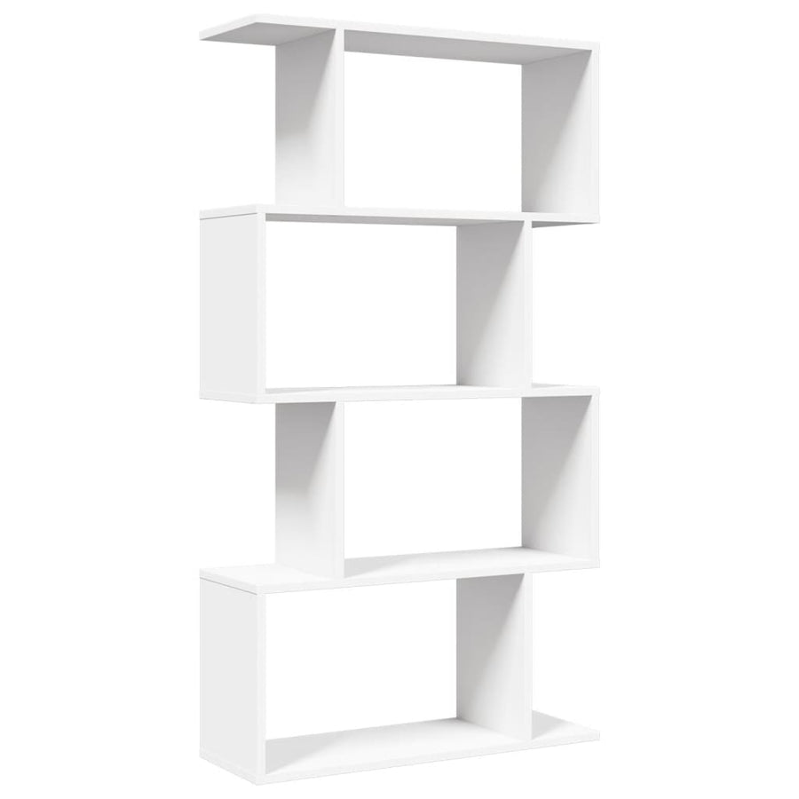 Kamerscherm / boekenkast 4-laags 70x24x129 cm bewerkt hout wit