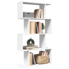 Boekenkast 70x24x129 cm wit bewerkt hout