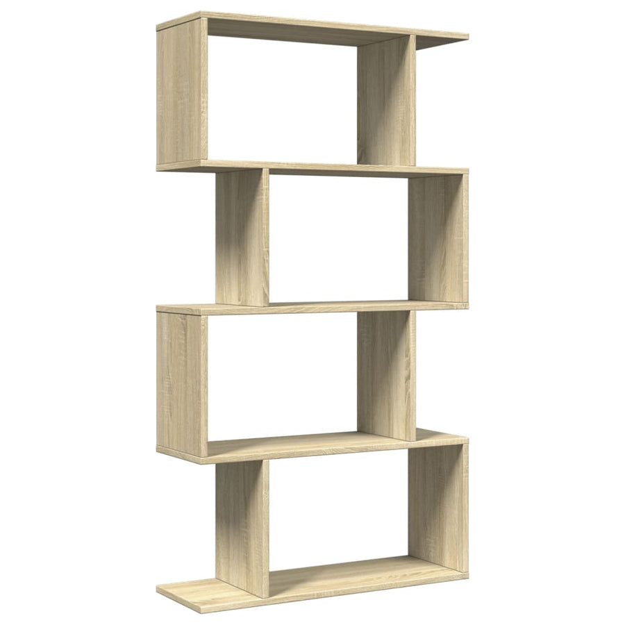 Kamerscherm / boekenkast 4-laags 70x24x129 cm hout sonoma eiken