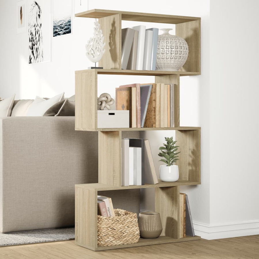 Kamerscherm / boekenkast 4-laags 70x24x129 cm hout sonoma eiken