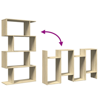 Kamerscherm / boekenkast 4-laags 70x24x129 cm hout sonoma eiken