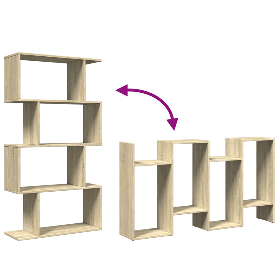 Kamerscherm / boekenkast 4-laags 70x24x129 cm hout sonoma eiken
