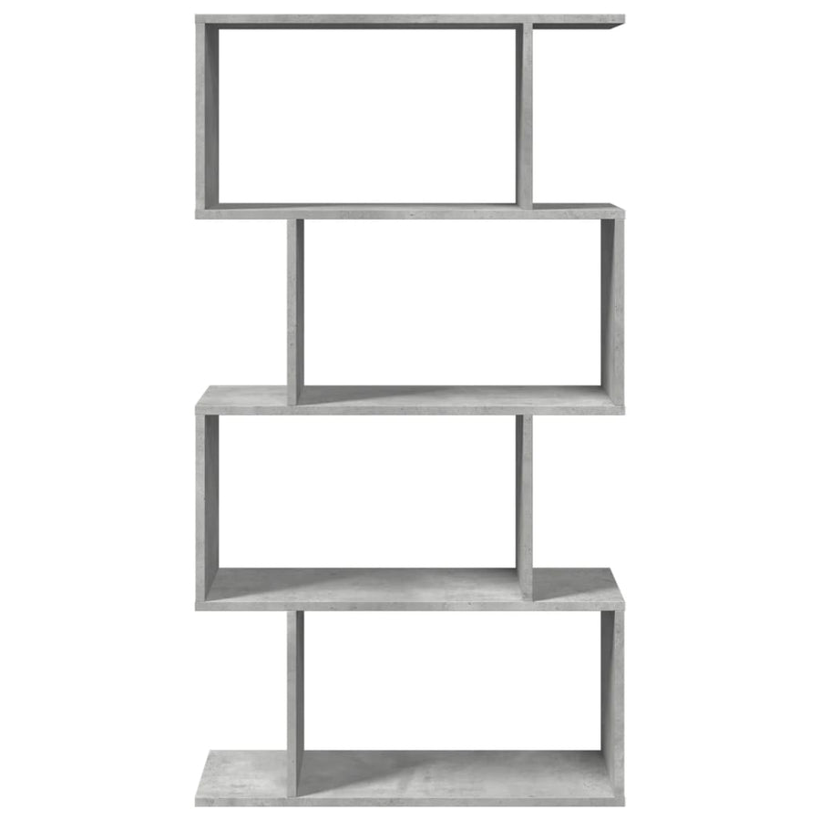 Kamerscherm / boekenkast 4-laags 70x24x129 cm hout betongrijs