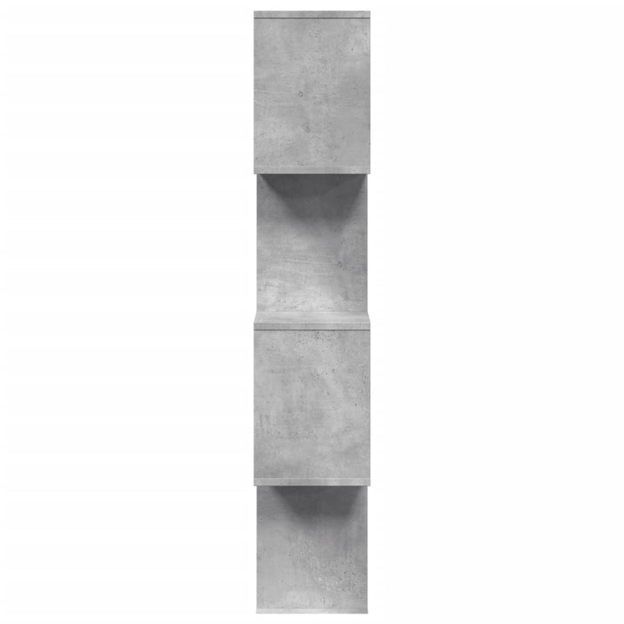 Kamerscherm / boekenkast 4-laags 70x24x129 cm hout betongrijs