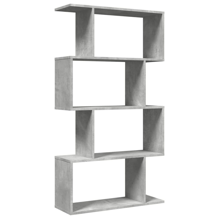Kamerscherm / boekenkast 4-laags 70x24x129 cm hout betongrijs