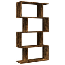 Kamerscherm / boekenkast 4-laags 70x24x129 cm hout gerookt eik