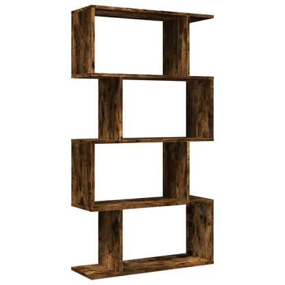 Kamerscherm / boekenkast 4-laags 70x24x129 cm hout gerookt eik