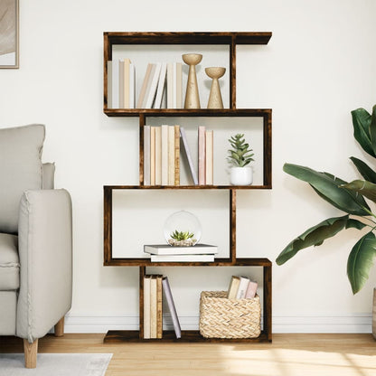 Kamerscherm / boekenkast 4-laags 70x24x129 cm hout gerookt eik