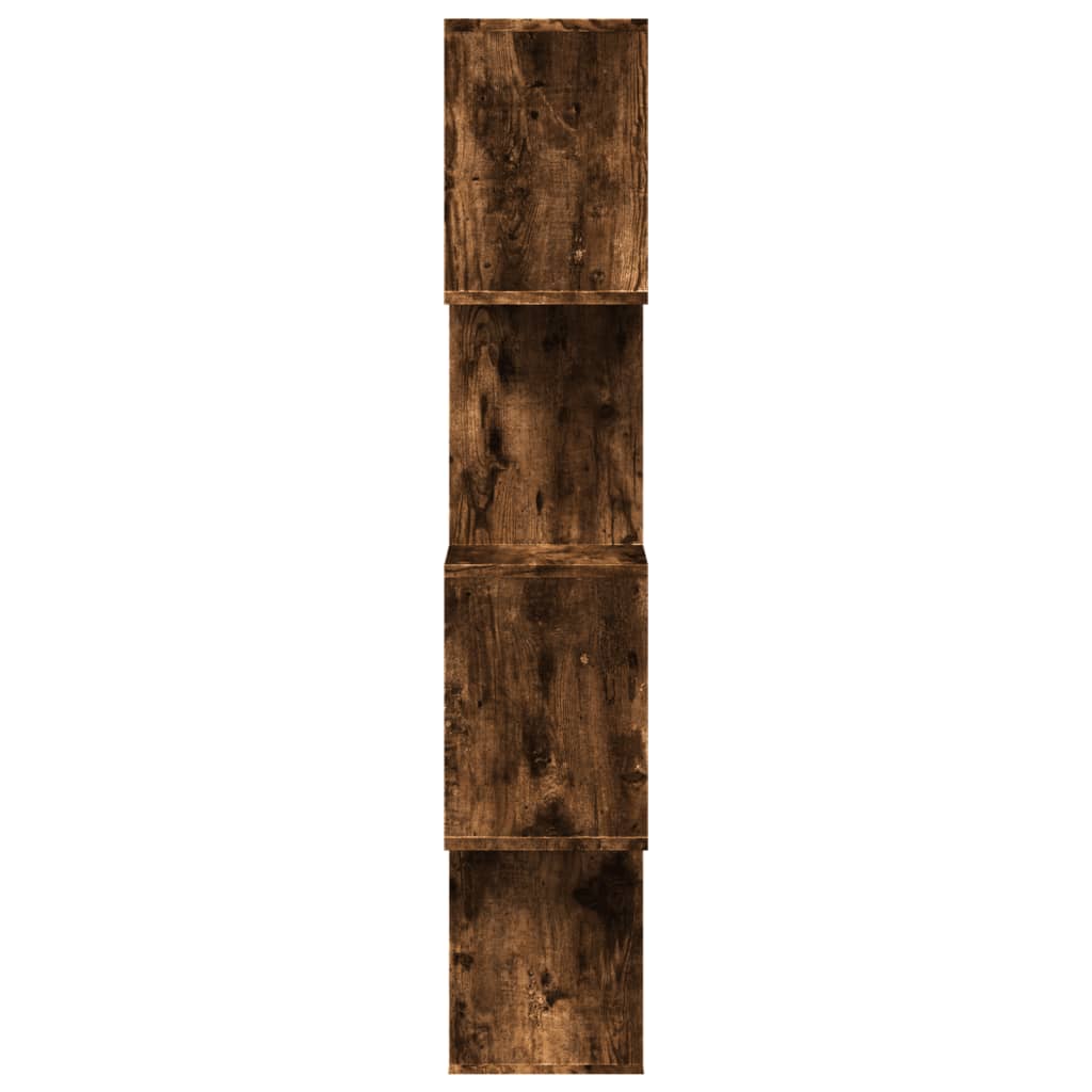 Kamerscherm / boekenkast 4-laags 70x24x129 cm hout gerookt eik