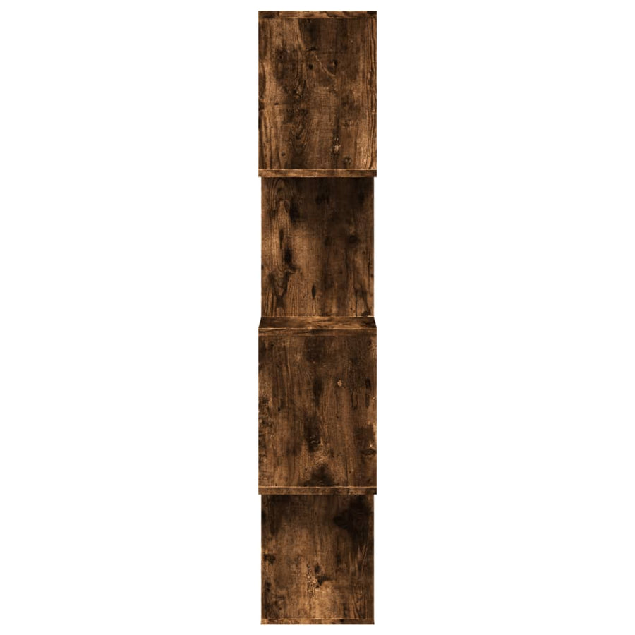 Kamerscherm / boekenkast 4-laags 70x24x129 cm hout gerookt eik