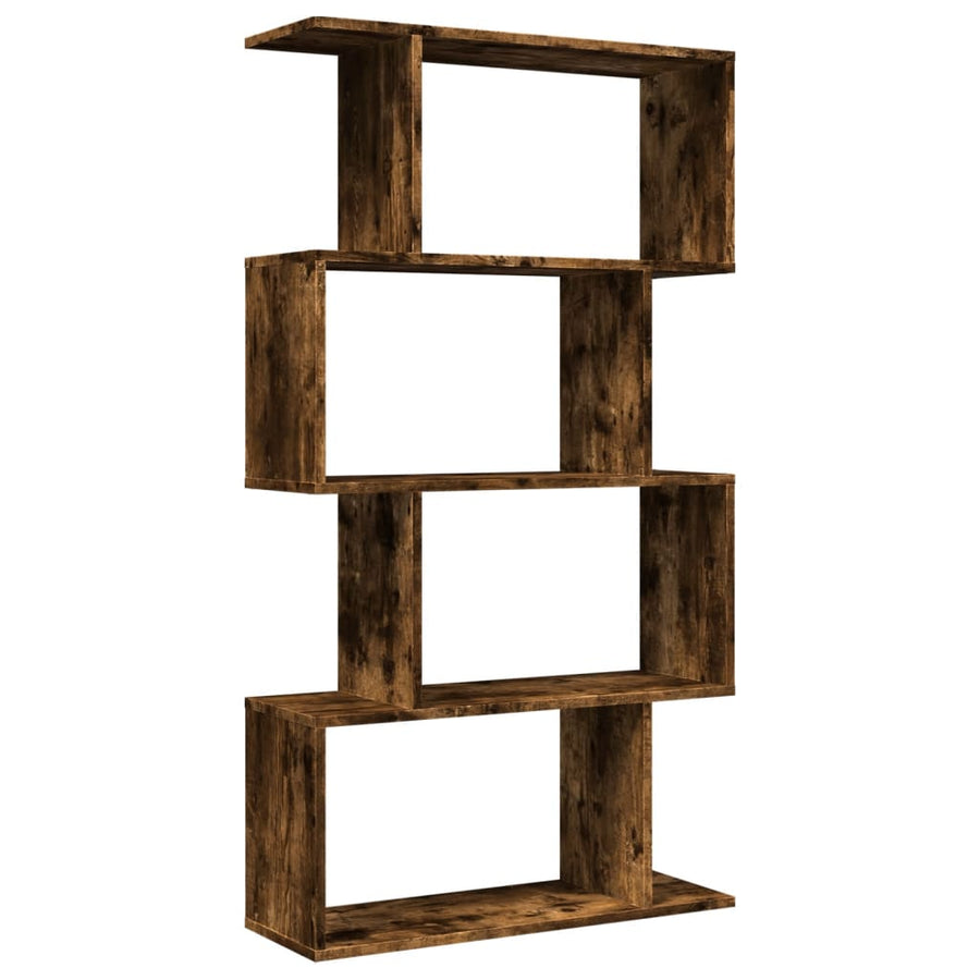Kamerscherm / boekenkast 4-laags 70x24x129 cm hout gerookt eik