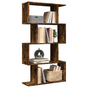 Boekenkast kamerscherm 70x24x129 cm gerookt eik