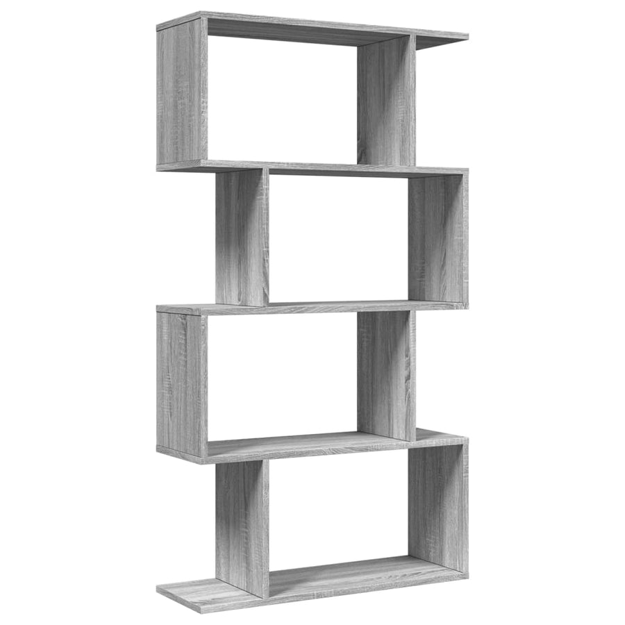 Kamerscherm / boekenkast 4-laags 70x24x129 cm hout grijs sonoma