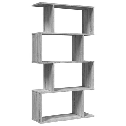 Kamerscherm / boekenkast 4-laags 70x24x129 cm hout grijs sonoma
