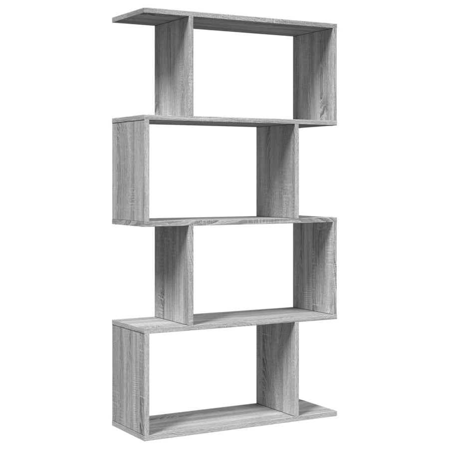 Kamerscherm / boekenkast 4-laags 70x24x129 cm hout grijs sonoma