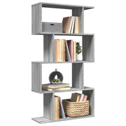 Boekenkast kamerscherm 70x24x129 cm grijs sonoma